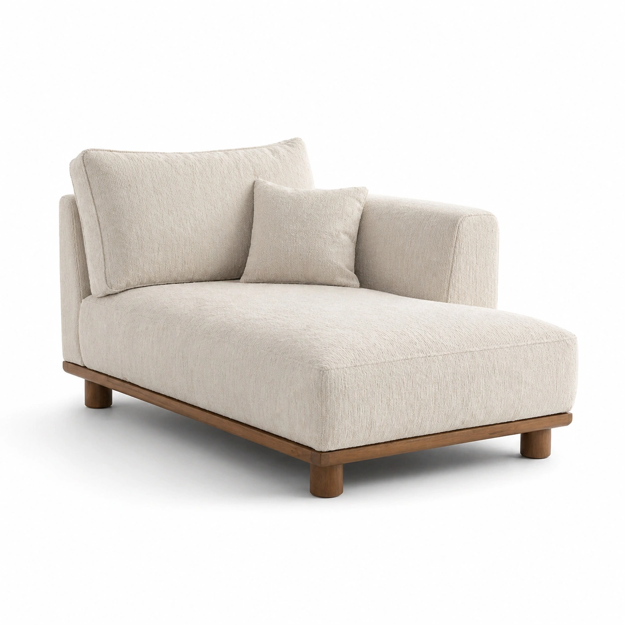 Sofa chaise moderno beige-damvero